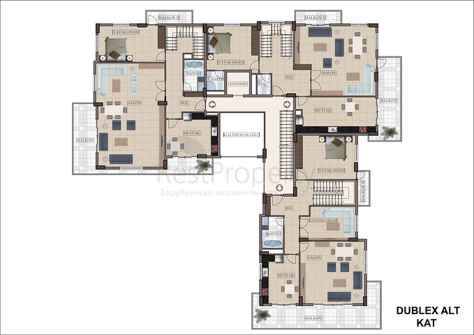 شقق وبينت هاوس في ألانيا سنتر 
