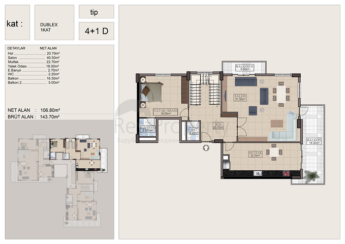شقق وبينت هاوس في ألانيا سنتر 