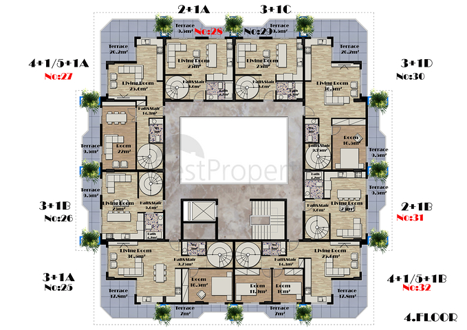 شقق وبينت هاوس في أوبا / ألانيا 