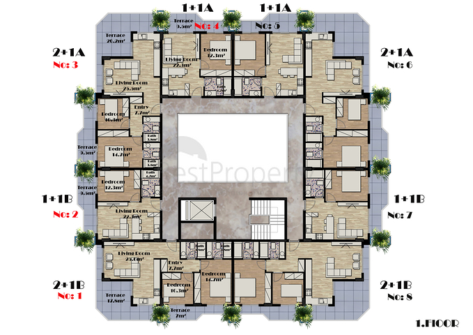 شقق وبينت هاوس في أوبا / ألانيا 