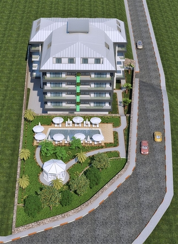 شقق بتصاميم مختلفة في مركز ألانيا