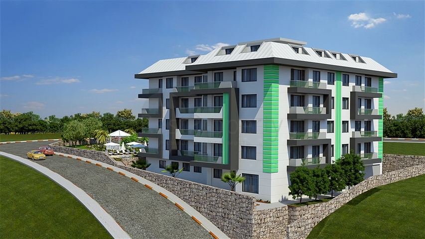 شقق بتصاميم مختلفة في مركز ألانيا