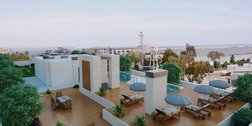 شقق بتصاميم مختلفة ضمن مجمع سكني عصري في أنطاليا