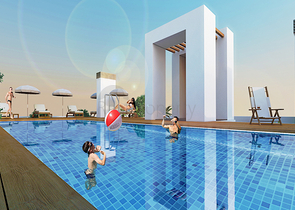 شقق بتصاميم مختلفة ضمن مجمع سكني عصري في أنطاليا