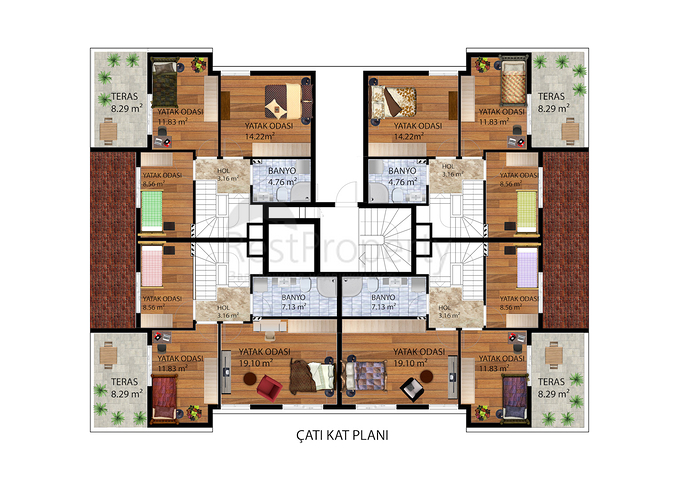 مشروع إستثماري حديث مع أقساط بدون فوائد لمدة سنتين في منطقة كونيالتي – أنطاليا