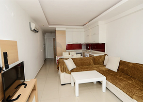 شقة مفروشة بإطلالة مباشرة على البحر في منطقة كاستل – ألانيا