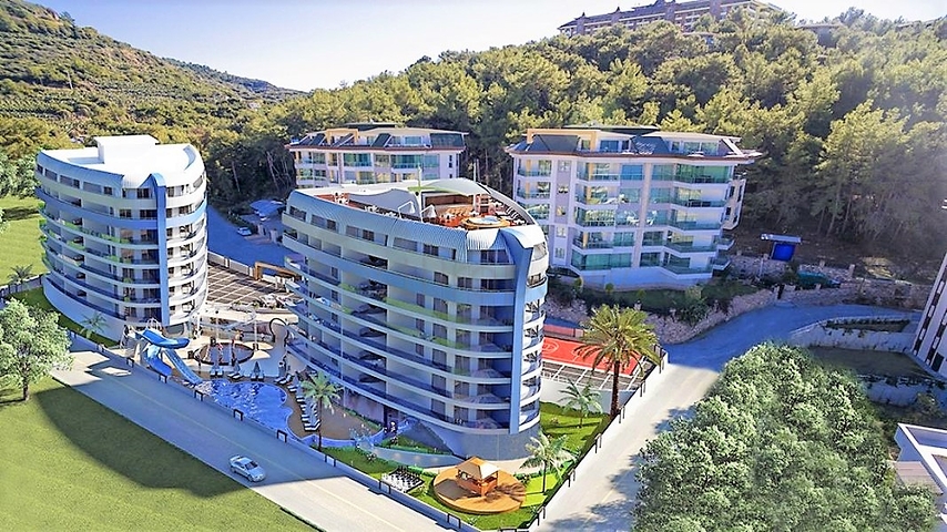 شقة بتخطيط 2+1 ضمن مجمع حديث في منطقة كارجي جاك – ألانيا