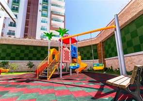 شقة بتخطيط 2+1 ضمن مجمع حديث في منطقة محمودلار – ألانيا