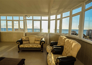 دوبلكس مؤثثة بإطلالة بحرية في منطقة محمودلار – ألانيا