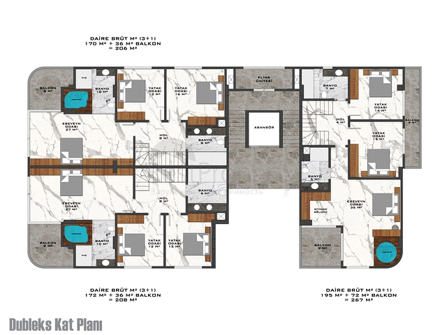 اول صف على البحر - شقق بتصاميم مختلفة - ضمن مجمع حديث في كارجي جاك / الانيا 
