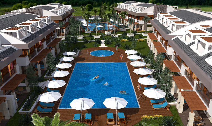 مشروع فاخر في لارا أنطاليا ، على بعد 400 متر من الشواطئ الرملية