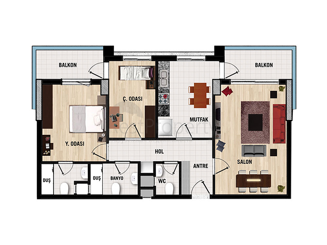 مشروع جاهز في منطقة دوشميلي أنطاليا