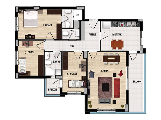 مشروع جاهز في منطقة دوشميلي أنطاليا
