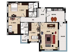 مشروع جاهز في منطقة دوشميلي أنطاليا
