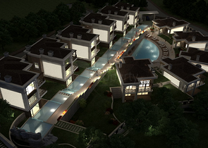 فيلا مع أثاث محاط بالطبيعة الجبلية في أنطاليا