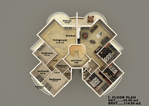 شقق في مركز مدينة بيليك 