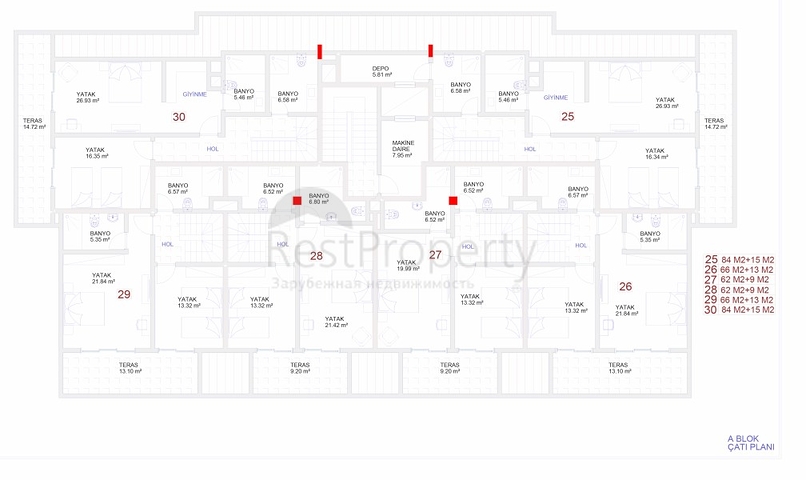 شقق بتصاميم ومساحات مختلفة ضمن مجمع خمس نجوم في كارجي جاك / الانيا 