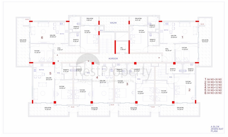شقق بتصاميم ومساحات مختلفة ضمن مجمع خمس نجوم في كارجي جاك / الانيا 