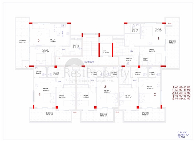 شقق بتصاميم ومساحات مختلفة ضمن مجمع خمس نجوم في كارجي جاك / الانيا 