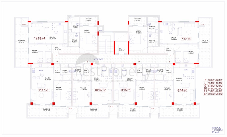 شقق بتصاميم ومساحات مختلفة ضمن مجمع خمس نجوم في كارجي جاك / الانيا 