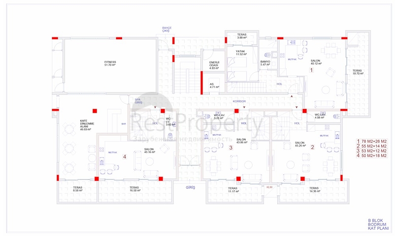 شقق بتصاميم ومساحات مختلفة ضمن مجمع خمس نجوم في كارجي جاك / الانيا 