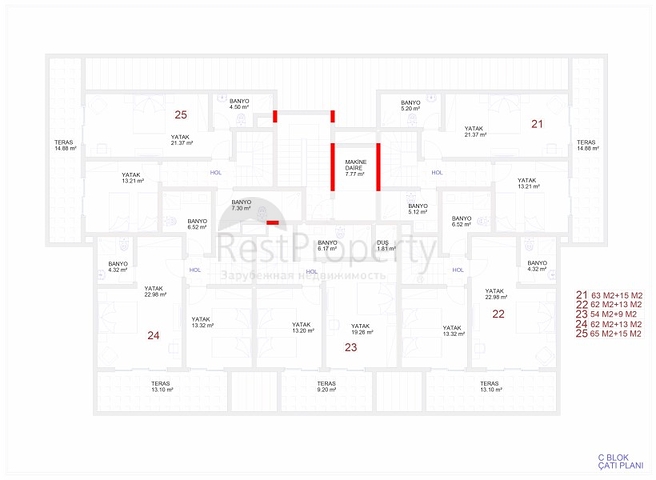 شقق بتصاميم ومساحات مختلفة ضمن مجمع خمس نجوم في كارجي جاك / الانيا 