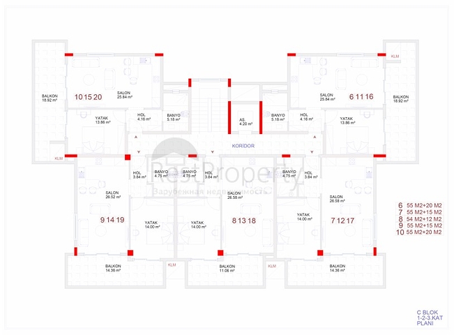 شقق بتصاميم ومساحات مختلفة ضمن مجمع خمس نجوم في كارجي جاك / الانيا 