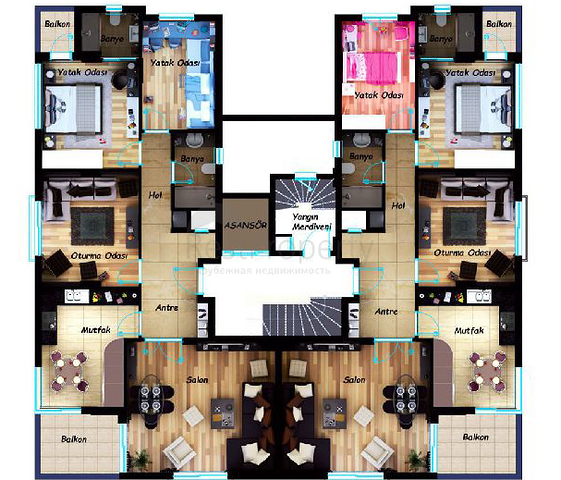 مشروع راقى بإطلالة بانورامية على أنطاليا بأكملها