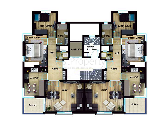 مشروع راقى بإطلالة بانورامية على أنطاليا بأكملها