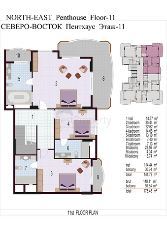 شقق مختلفة ضمن مجمع في وسط ومركز المدينة 