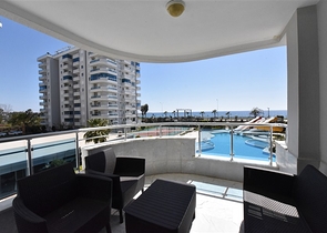 اطلالة بحر - مجمع فاخر - غرفتين وصالة مفروشة - توسمور / الانيا 