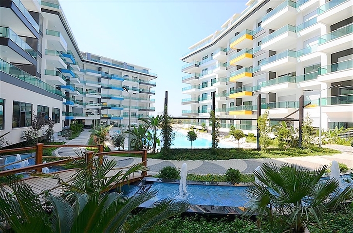 اطلالة بحر - شقة غرفة نوم وصالة ضمن مجمع خمس نجوم في الانيا  