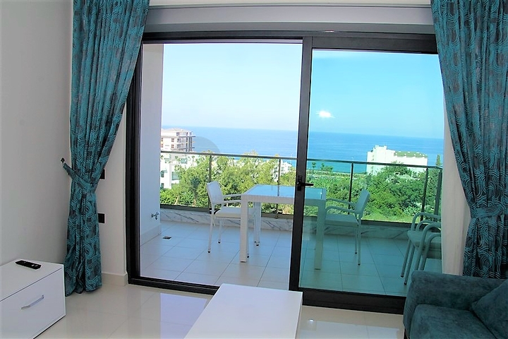 اطلالة بحر - شقة غرفة نوم وصالة ضمن مجمع خمس نجوم في الانيا  