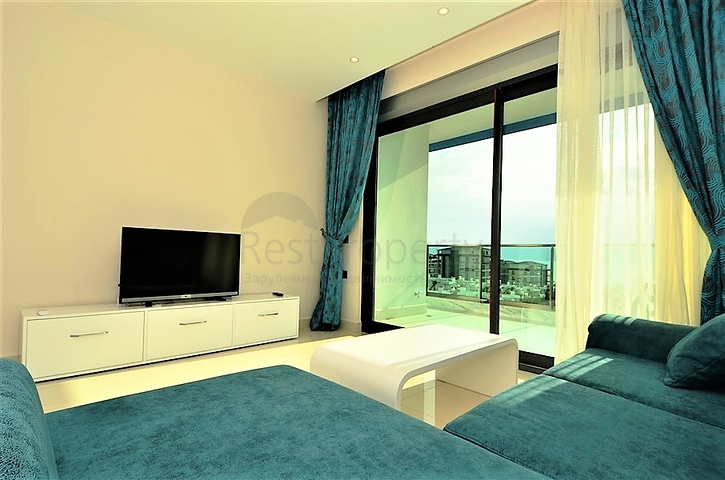 اطلالة بحر - شقة غرفة نوم وصالة ضمن مجمع خمس نجوم في الانيا  