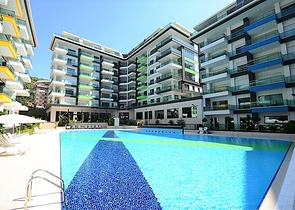 اطلالة بحر - شقة غرفة نوم وصالة ضمن مجمع خمس نجوم في الانيا  