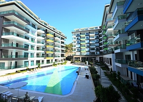 اطلالة بحر - شقة غرفة نوم وصالة ضمن مجمع خمس نجوم في الانيا  