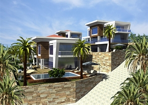 فيلا مستقلة بتصميم عصري حديث في الانيا 