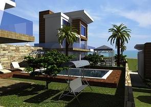 فيلا مستقلة بتصميم عصري حديث في الانيا 