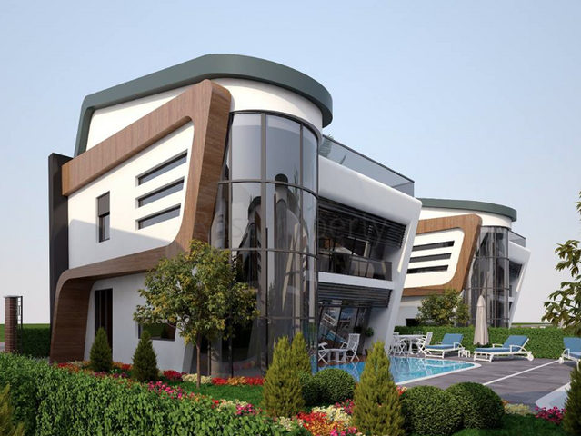 فلل 5 + 1 مع مسبح خاص في كونيالتي أنطاليا