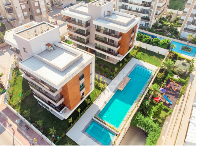 شقق 2 + 1 في مشروع جاهز في أونجالي أنطاليا