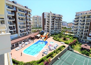 شقة غرفة وصالة ضمن مجمع - خدمات خمس نجوم - افسلار / الانيا 