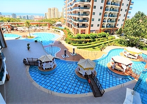 ضمن افخم مجمعات الانيا -شقة غرفة وصالة للبيع بسعر جيد 