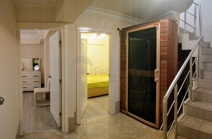 شقة دوبلكس 2 + 1 مع أثاث 100 م من البحر في أنطاليا