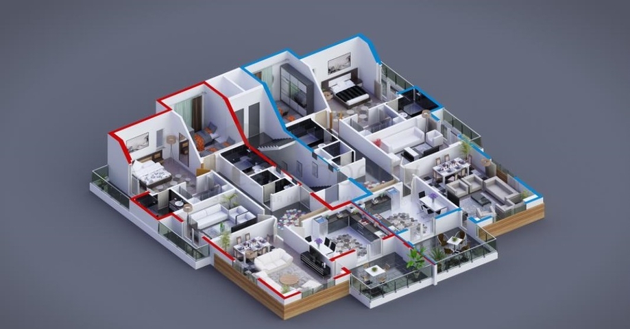 شقق عائلية واسعة ضمن مجمع سكني خمس نجوم في اوبا / الانيا 