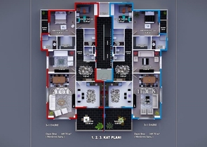 شقق عائلية واسعة ضمن مجمع سكني خمس نجوم في اوبا / الانيا 