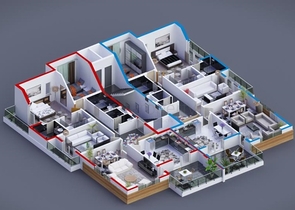 شقق عائلية واسعة ضمن مجمع سكني خمس نجوم في اوبا / الانيا 