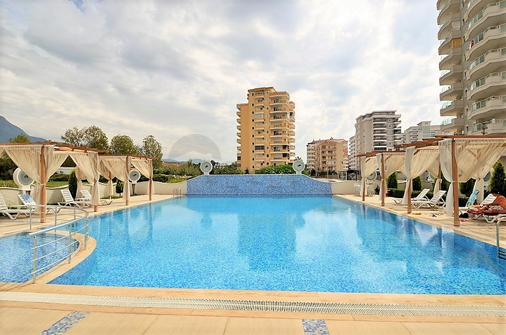 اطلالة بحر - شقة غرفة وصالة - ضمن مجمع سكني - مهموتلار / الانيا 