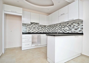 اطلالة بحر - شقة غرفة وصالة - ضمن مجمع سكني - مهموتلار / الانيا 