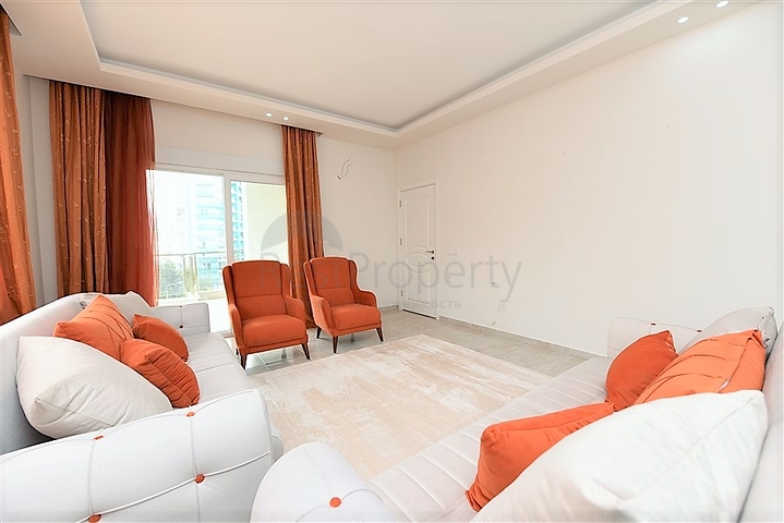 شقة غرفتين وصالة مفروشة ضمن مجمع سكني في شارع بارباروس - مهموتلار / الانيا 