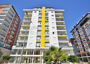 شقة غرفتين وصالة مفروشة ضمن مجمع سكني في شارع بارباروس - مهموتلار / الانيا 